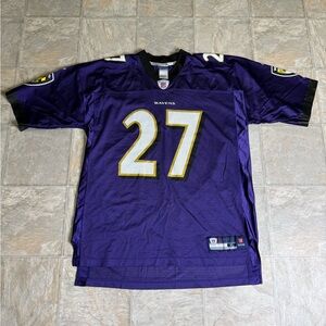 Baltimore Ravens Reebok Jersey Mens Size XLarge Purple Ray Rice #27 NFL Football